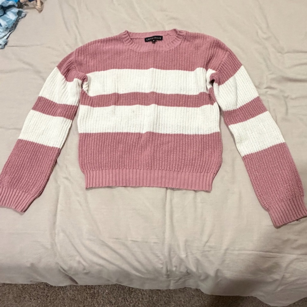 Kids Love Ellie blue and pink sweater